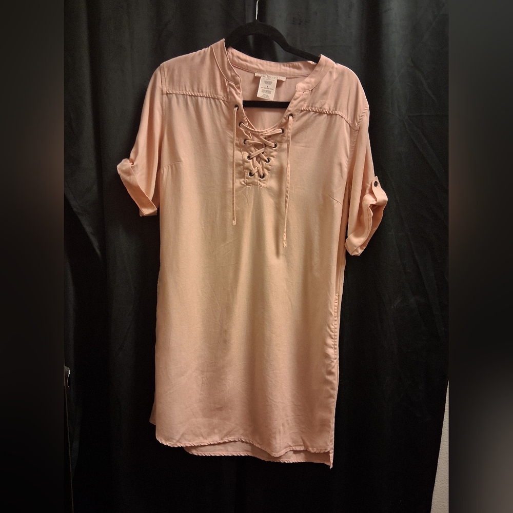 Philosophy Pink Lace-Up Dress